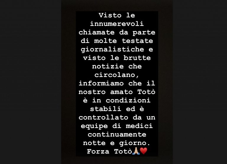 El post de la familia de Totò Schillaci