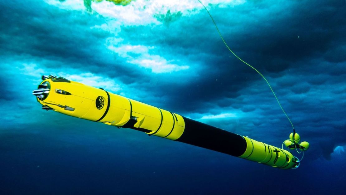 Image of Icefin under sea ice near McMurdo Station.