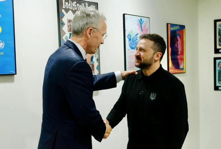 Zelensky y Stoltenberg en Nueva York 