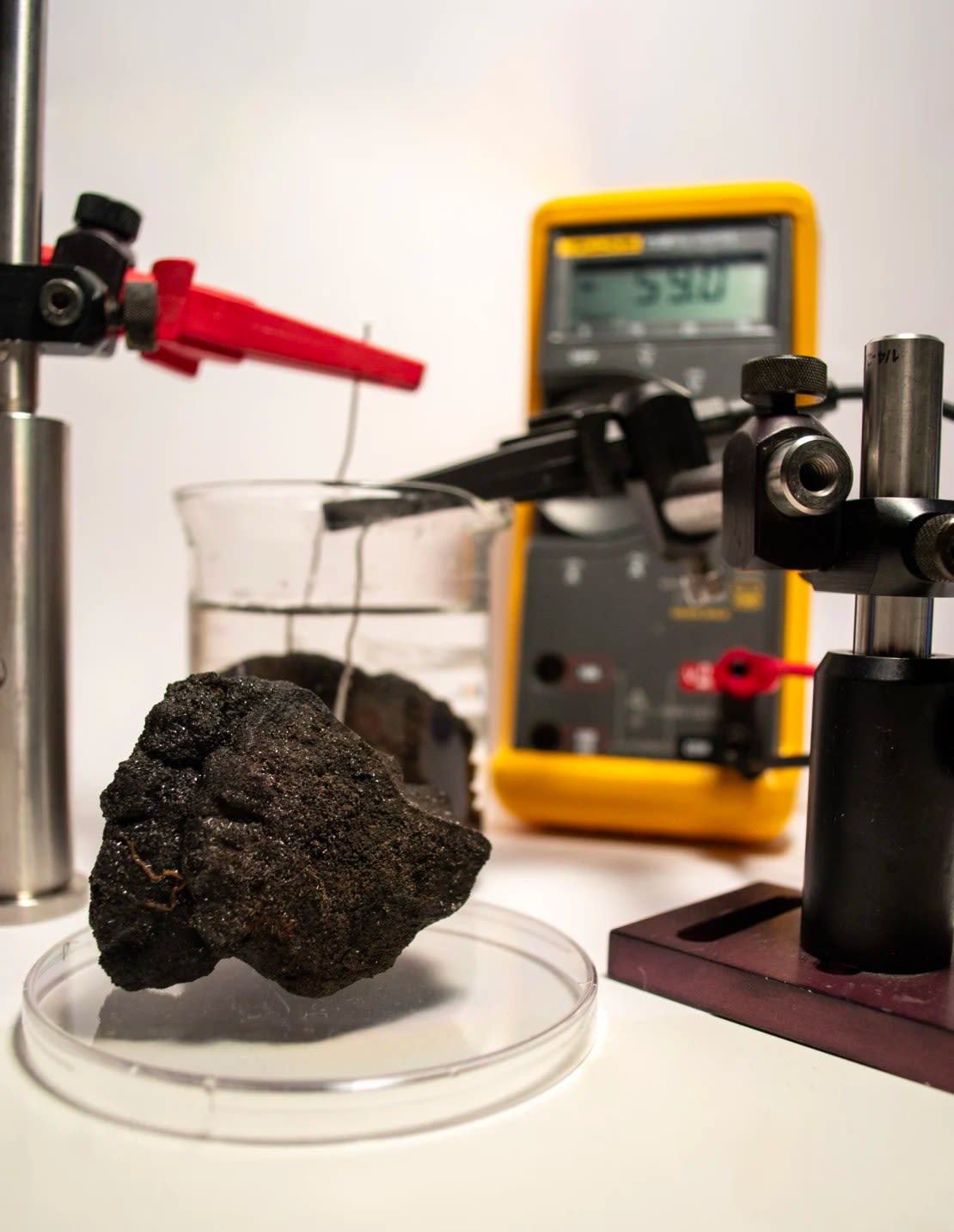 Polymetallic nodules found on the seafloor of the Clarion-Clipperton zone, like the one seen here, are rich in manganese, copper, cobalt and nickel. Camille Bridgewater/Northwestern University