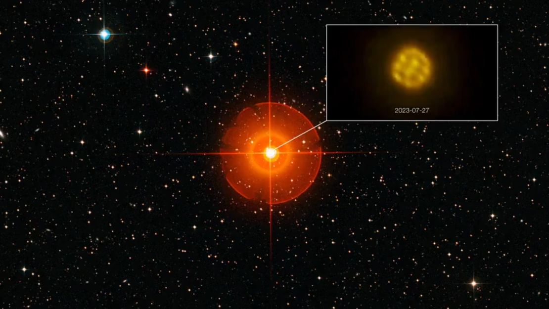 An animation by the star R. Doradus. Credit: ESO/L.