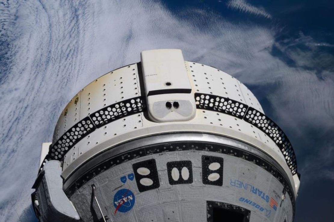 Boeing's Starliner spacecraft is seen docked to the forward port of the International Space Station's Harmony module as the orbiting laboratory soared 424 km above the Atlantic Ocean on June 15.