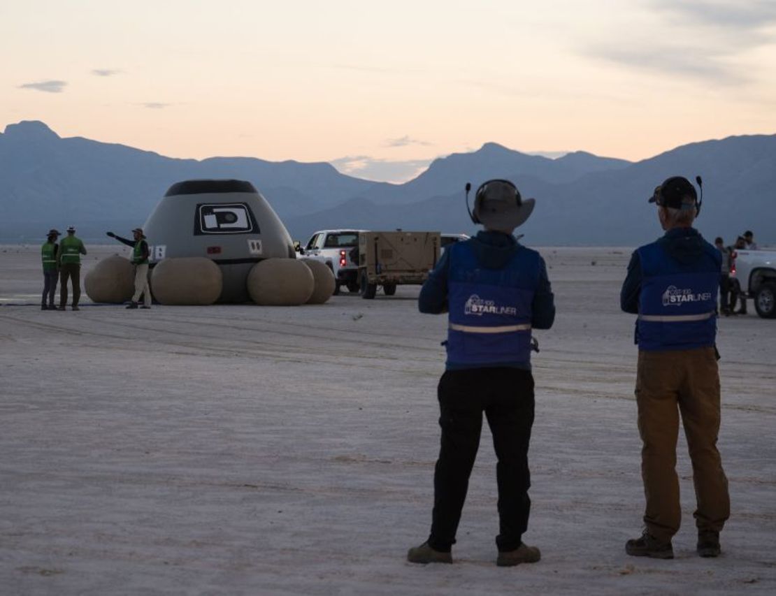 Boeing and NASA teams participate in a mission dress rehearsal in White Sands, New Mexico, on September 5 to prepare for the landing of NASA's Boeing Crew Flight Test Starliner spacecraft.