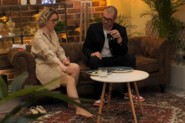 Sergio and Liubou, participants of 'First Dates'. (Mediaset)