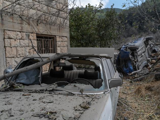 En un sitio dañado por un ataque aéreo israelí, en Aitou, Líbano, el 15 de octubre de 2024.