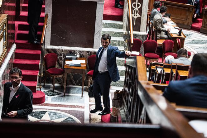 El diputado RN Jean-Philippe Tanguy, en la Asamblea Nacional, 15 de octubre de 2024.