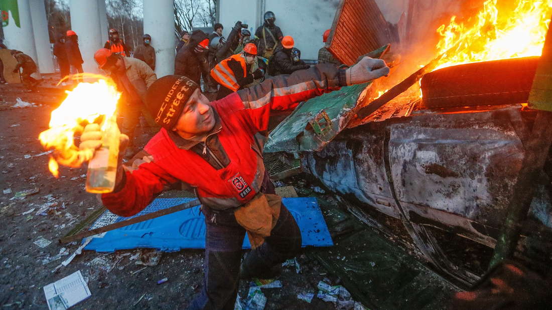 Protestas en la plaza Maidan en Kiev, Ucrania, 2014